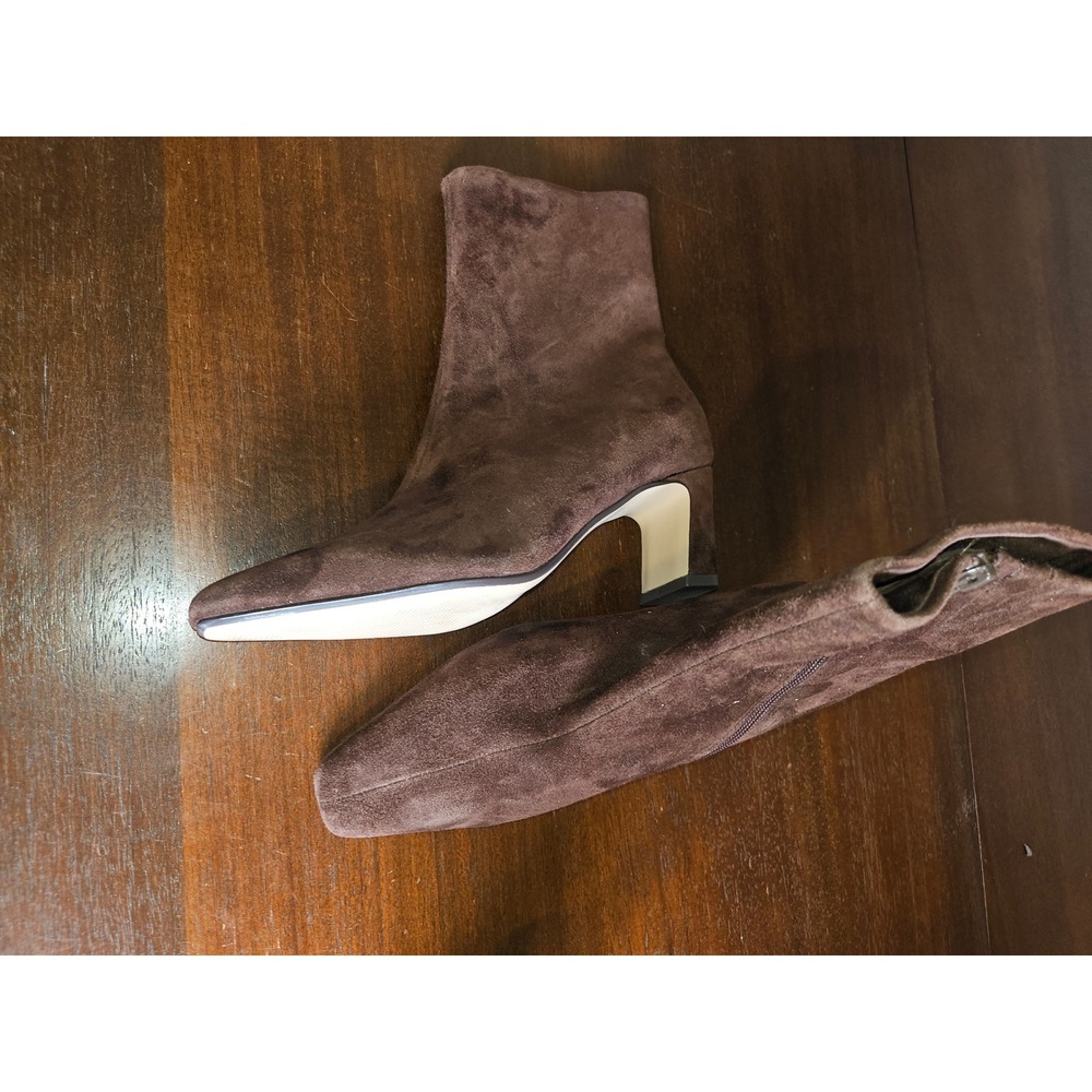 Steve Madden Willah Booties Womens 7 Brown Suede Square Toe Ankle Boots WILH01S1 - Picture 3 of 9